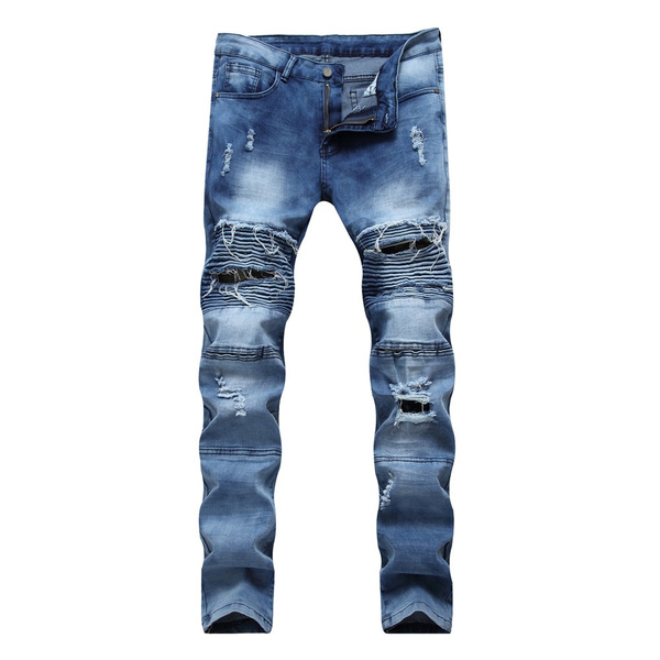 ripped jean joggers mens