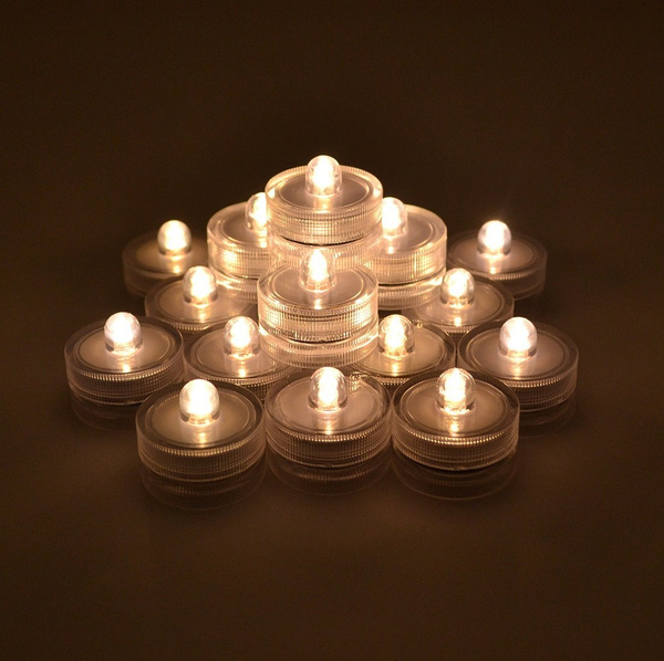 Set of 12 Bright Battery Sub Led Underwater Submersible Waterproof Tea