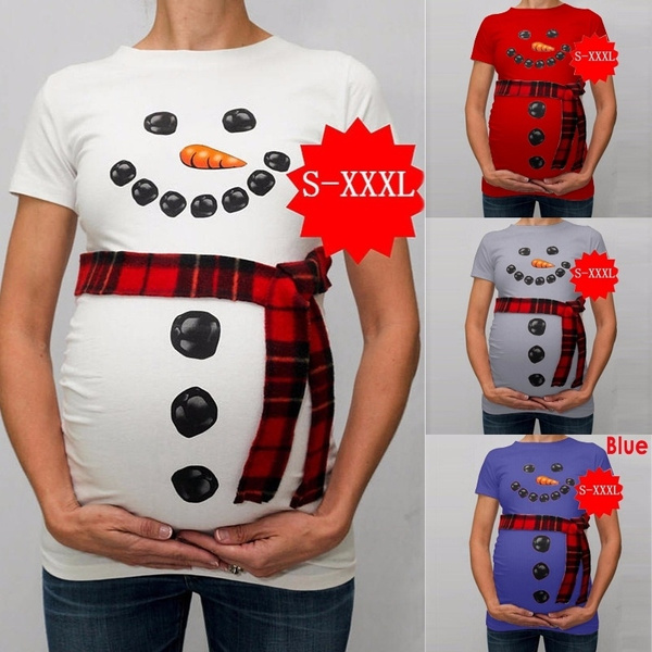 2018 Summer Funny Snow-Woman Maternity 