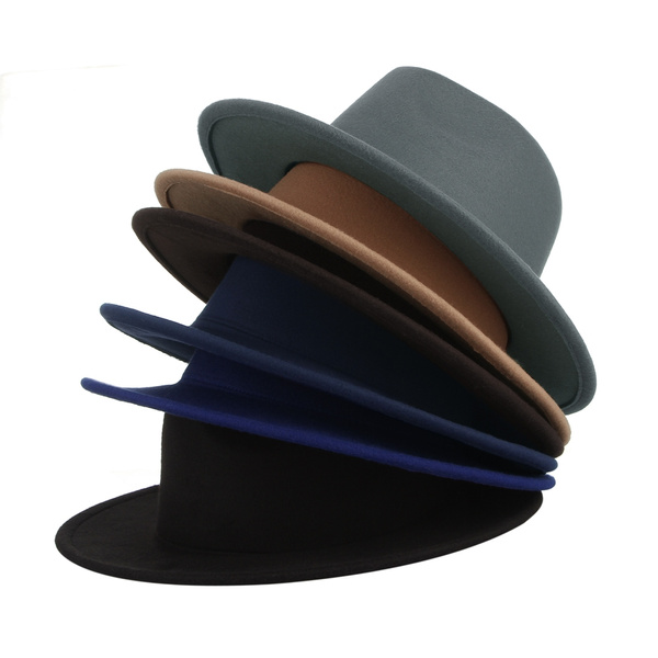 Trendy Men's Casual Fedora Hat Panama Cap Korean Style Male Autumn Winter  Outdoor Soft Warm Woolen Hat Top Hat Fashion Accessories