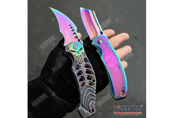 Rainbow Karambit Tactical Butterfly Knife Sharp Limited Edition - Edge  Import