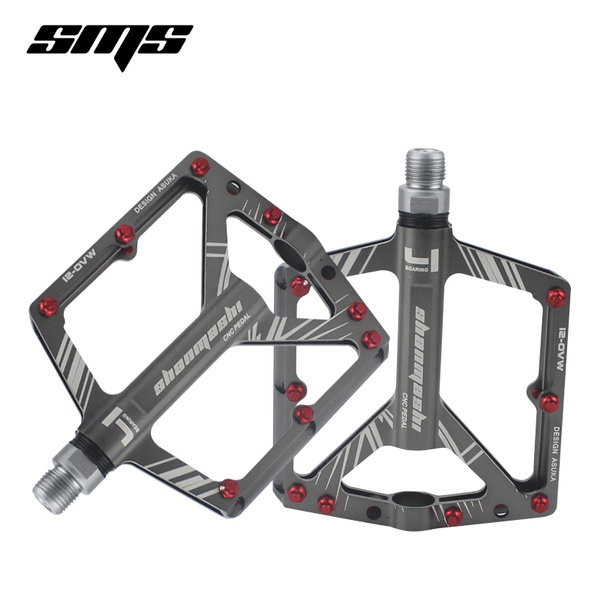 SMS Bicycle Pedals 8 Bearings Wide Non slip Aviation Aluminum