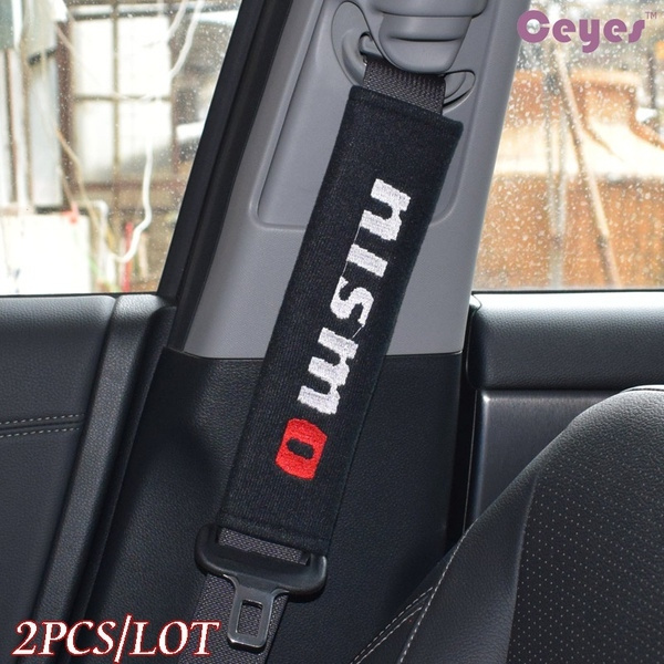 QZS Car Brand Seat Belt Shoulder Pads Strap Covers Cushion 1 Pair Nissan 