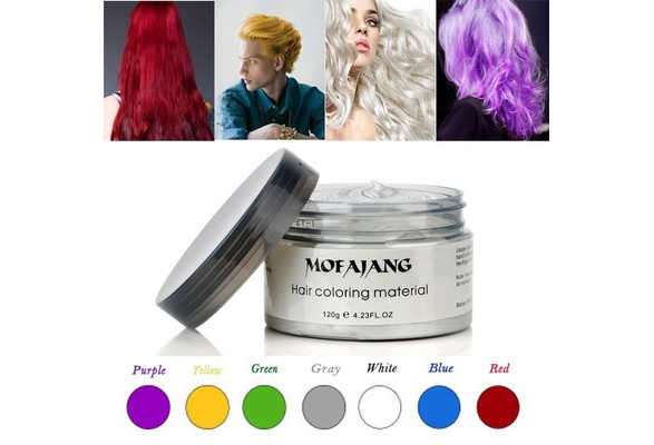 MOFAJANG Unisex DIY Hair Color Wax Mud Dye Cream Temporary Modeling 7  Colours | Wish
