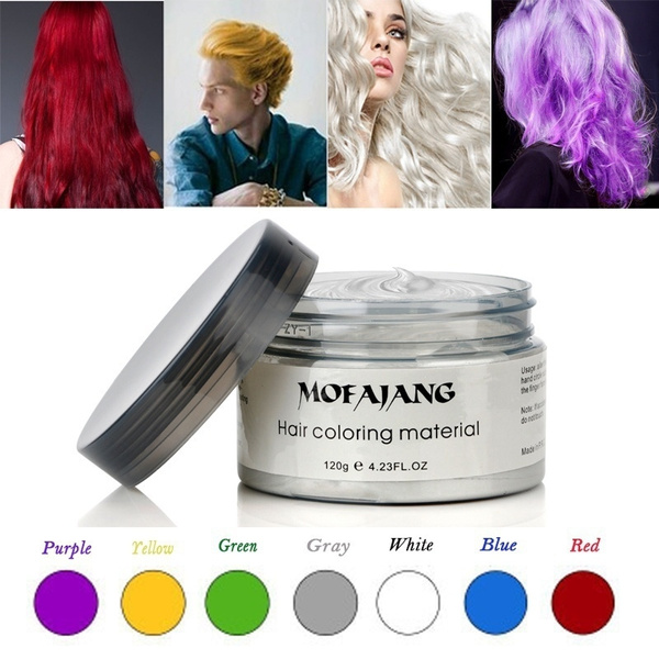 MOFAJANG Unisex DIY Hair Color Wax Mud Dye Cream Temporary Modeling 7  Colours | Wish