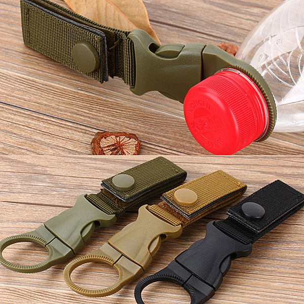 Tactical Nylon Webbing Strap Holder Water Bottle Holder Clip for