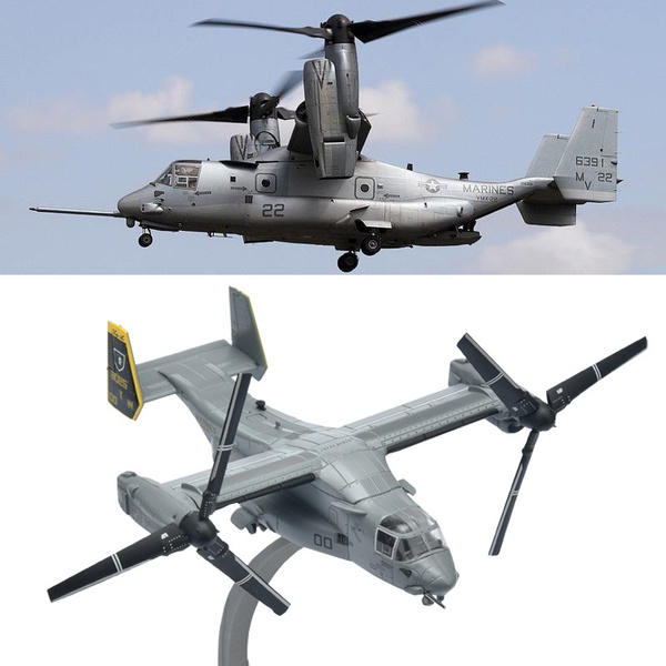 144 V22 NKJWHB Osprey Tilt Rotary Helicopter Modelo Toy Aleación Producto Terminado Regalo Militar Decoración Niños Juguete Regalo 1 