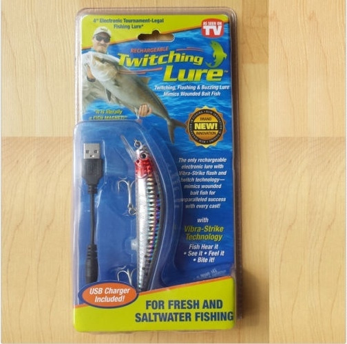 New Rechargeable Twitching Fishing Lures Bait USB Recharging Cords Soft