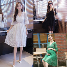 Maternity Dresses, Shorts, sleeve dress, Lace