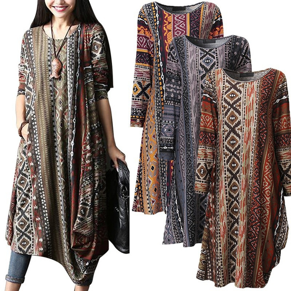 Knee Length Dress Kaftan 