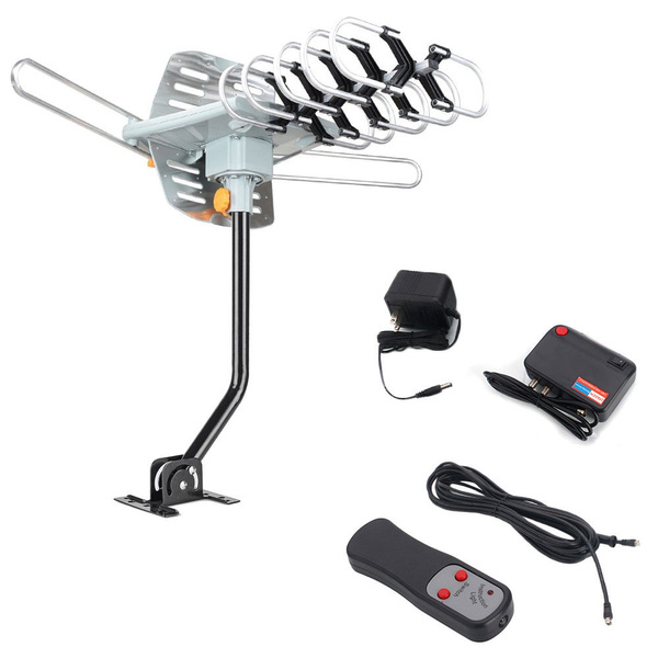 HDTV Antenna Amplified Digital TV Antenna 150Mile 360 Rotation Outdoor With Pole 