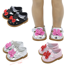Leather Shoes Doll Shoes Fits 43 Cm Baby Doll and Other 18 Inch Doll Accessories 1pair