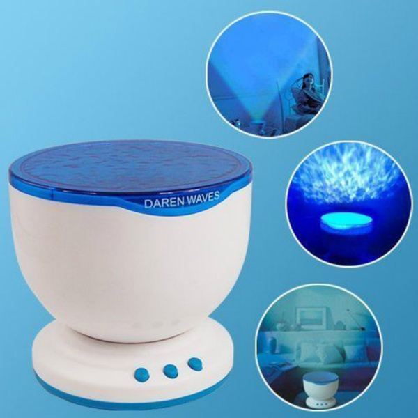 Calming Autism Sensory LED Light Projector Toy Relax Blue Night Music Projection 