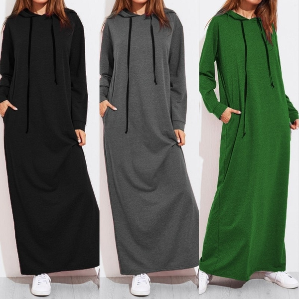 Hoodie discount dress maxi