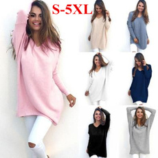 knitted, Women Sweater, Tops & Blouses, Winter