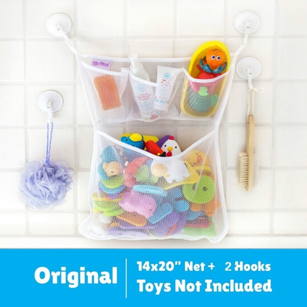 Convenient Mesh Baby Bath Toys Organizer Storage Bag Hanging Organizer