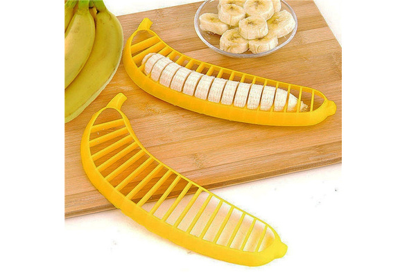 Practical Banana Cutter Fruit Slicer Chopper Chic kitchen Gadgets Tools  Yellow