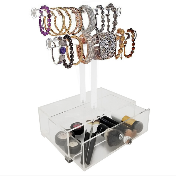 thumbnail image 2 of T-Bar Jewelry Stand Display – Adjustable Metal Necklace & Bracelet Tree By OnlyHangers 2 of 6