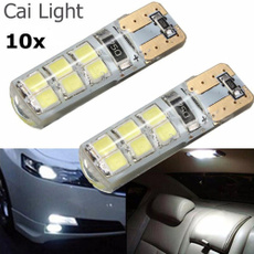10x T10 194 W5W COB 2835 SMD 12LED Car Canbus Super Bright License Light Bulb 2W