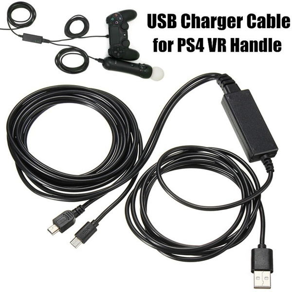 For Ps4 Controller For Ps Move Vr Handle 3 5m 2 In1 Usb 2 0 To Micro Usb Mini Usb Splitter Charger Cable Color Black Wish