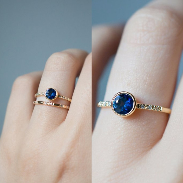 sapphire rings for women gold