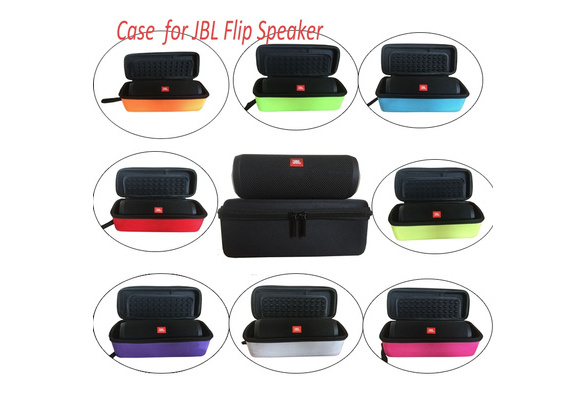 subtel® Tasche kompatibel mit JBL Flip 1 Flip 2 Flip 3 Flip 4 Flip 5 Polyester Schutzhülle Tasche Flip Cover Case Etui schwarz 