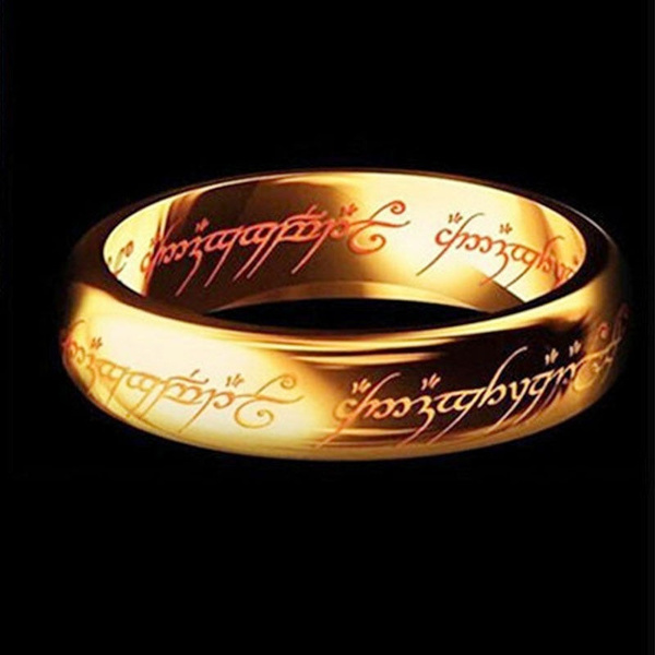 Lord of the Rings Stainless Steel Men Women LOTR The One Band Ring Size ...