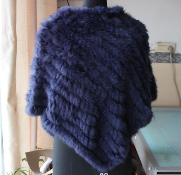 Knit Rabbit Fur Fashion Coat Real Fur Coat Real Fur Jacket 