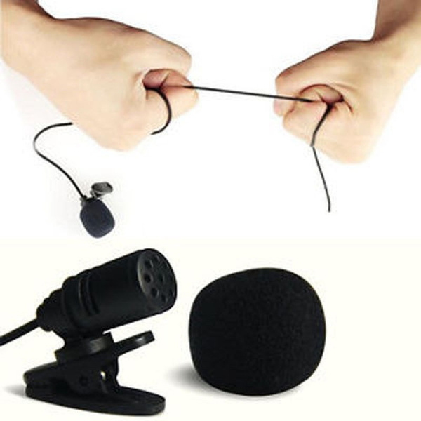 3.5mm Clip On Lapel Microphone Hands Free Wired Condenser Mini Lavalier Mic