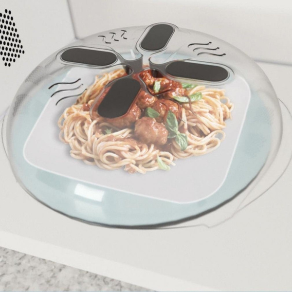 New Food Splatter Guard Microwave Hover Anti-Sputtering Cover with Steam  Vents 