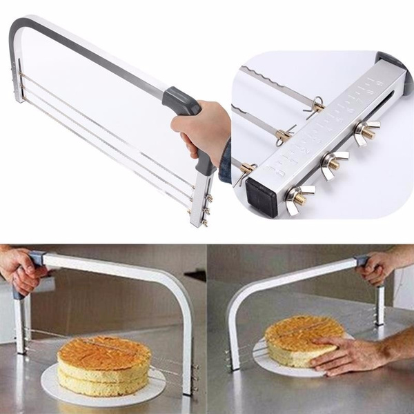 Stainless Steel Cake Cutter Slicer, Double Wire Adjustable Cake Cutter  Slicer, Wire Cake Cutter For Slices | Fruugo AE