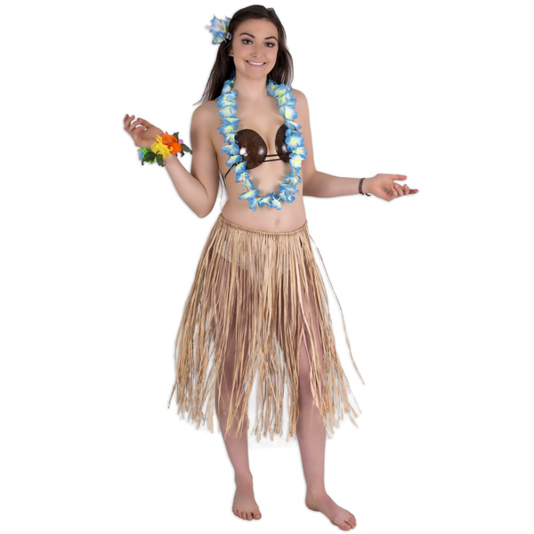  jAc Costume Set Hawaiian Grass Skirt With Coconut Bra