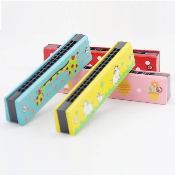Kids Cartoon Plastic Harmonica Toy Fun Musical Early Educational Gift Toy s/ 