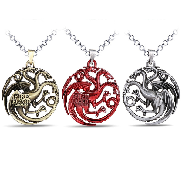 Game of Thrones Anime Targaryen A Song of Ice and Fire Pendant Necklace Fashion 