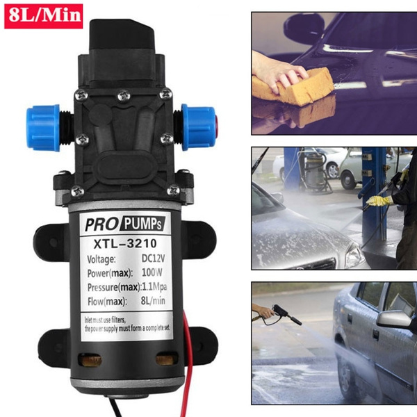 12V 8L/Min Wasserpumpe Hochdruckpumpe Membranpumpe Autowäsche Reinigung