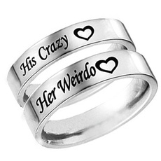 Couple Rings, herweirdo, Women Ring, Stainless steel ring
