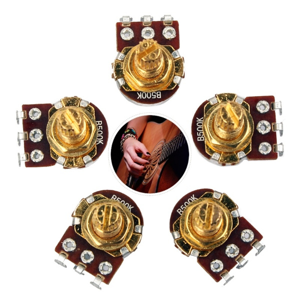 5Pcs B500k Ohm Audio Mini Pots Guitar Potentiometer For Electric Guitar