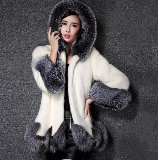 Black coat with discount big fluffy hood