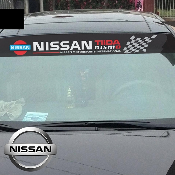 Car Rear Front Windshield Window Reflective Decal Sticker Adhesive For NISSAN 