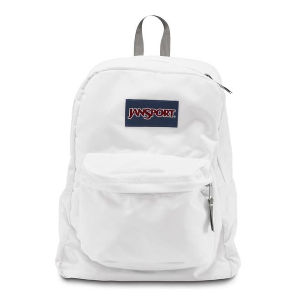 white school backpack