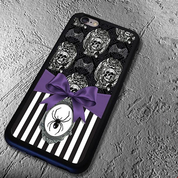 Bats and Skulls iPhone Case. Goth Phone case. Spider Pendant Phone Cover. Spooky iPhone. Creepy iPhone 4 5 6 7s plus 8 case Samsung Galaxy S4 S5 S6 S7