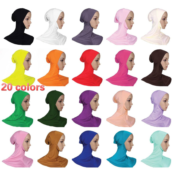Modal Cotton Jersey Instant Inner Cap Muslim Hijab Bonnet Underscarf Stretchy Turban Headscarf Full Neck Cover Islamic Ninja Hat - 200000297