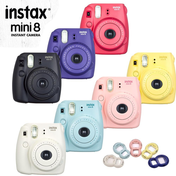 100 Genuine Fuji Mini 8 Camera Fujifilm Instax Mini 8 Instant Film Photo Camera New 6 Colors Available Free Close Up Lens Wish