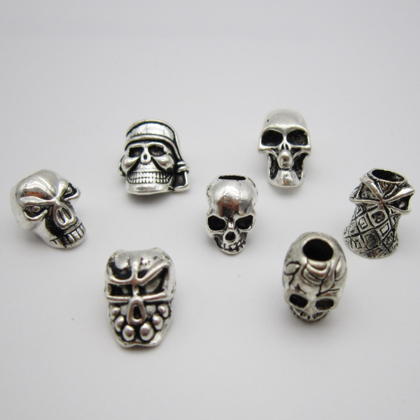 7Pcs/Lot mix skull hair braid dread dreadlock beads tube clips approx hole | Wish 7Pcs/Lot mix skull hair braid dread dreadlock beads tube clips approx hole | Wish