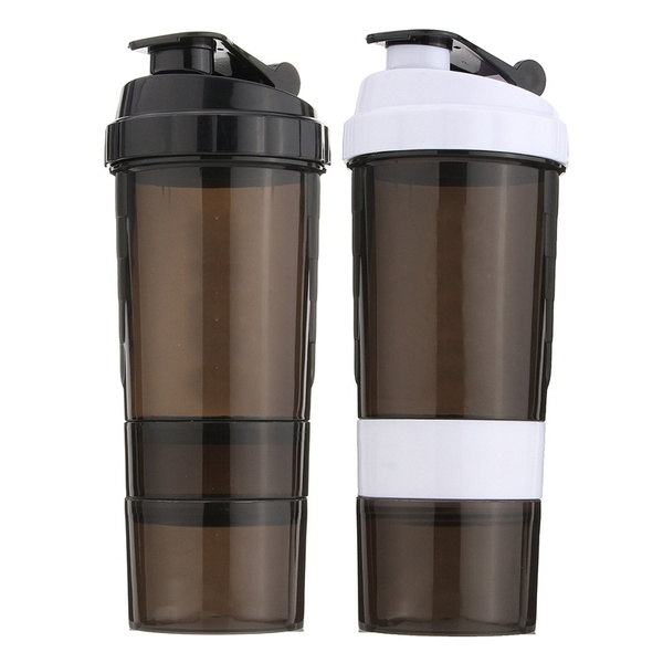 500ml Protein Shaker Cups Shake Cup with Storage with Pill Tray