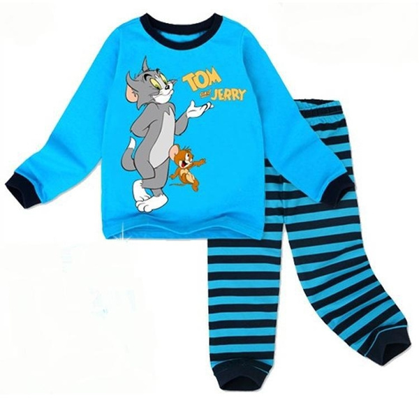 Official Warner Bros Tom et Jerry enfants à Manches Longues Pyjamas Âge 18-24 1.5-2