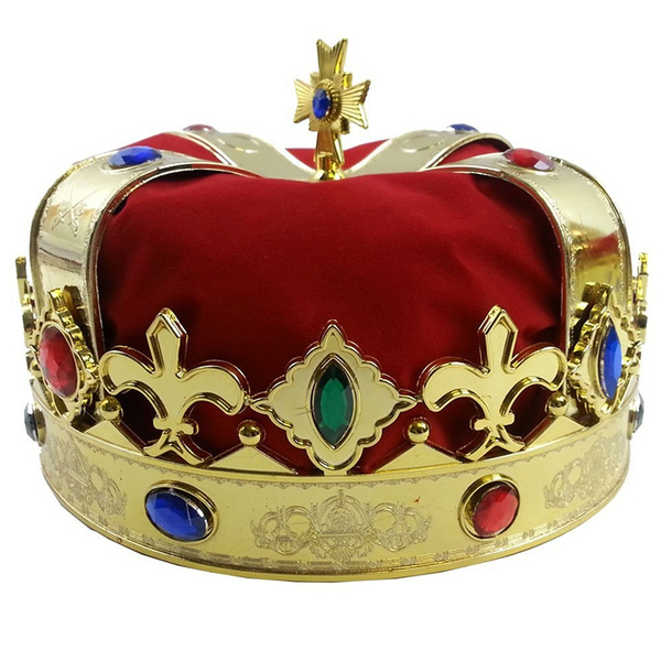 Costume Accessory Royal Jeweled Kings Crown 