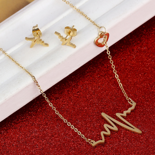 Ecg deals pendant necklace