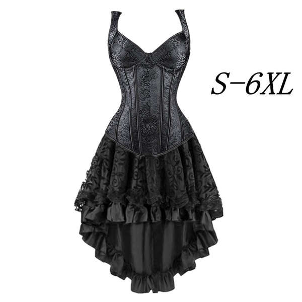 black corset dress plus size