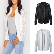 Fashion, Lace, zipperjacket, Coat